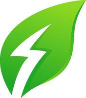 Grün Energie Logo Element. verlängerbar Leistung Blatt Symbol Symbol vektor