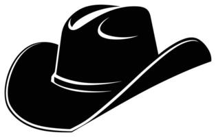 Cowboy Hut Logo Design - - Silhouette einfach vektor