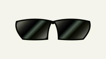 Single schwarz Sonnenbrille mit realistisch Gradient vektor