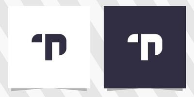 brev tp pt logotyp design vektor