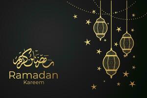 Ramadhan und eid Mubarak Hintergrund, Mond Sterne dekorativ Elemente vektor