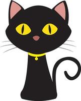 schwarz Katze unheimlich Illustrator geruhen Vektor
