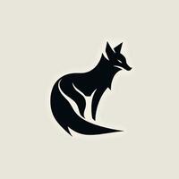 illustration av minimalistisk översikt av en räv vektor