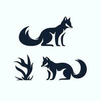 Illustration von minimalistisch Gliederung von ein Fuchs vektor