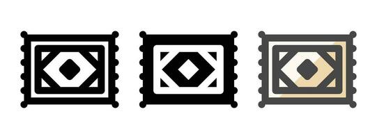 Mehrzweck Teppich Symbol im Umriss, Glyphe, gefüllt Gliederung Stil vektor