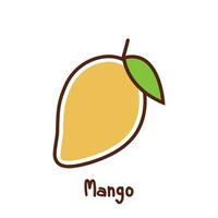 mango vektor. mango på vit bakgrund. symbol. logotyp design. vektor