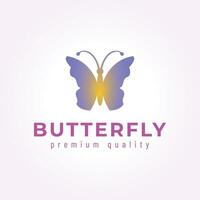 minimalistisch Schmetterling Logo Symbol Design Vektor, bunt Jahrgang süß Schmetterling Illustration vektor