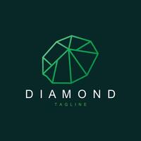 Juwel Diamant Vorlage Illustration Edelstein Logo Design Linie vektor