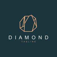 Juwel Diamant Vorlage Illustration Edelstein Logo Design Linie vektor