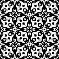 Schwarz-Weiß-Muster Ornament Hintergrund. ethnische nahtlose druckfertig vektor