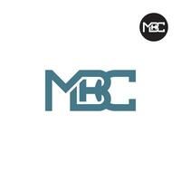 brev mbc monogram logotyp design vektor