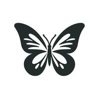 Schmetterling Silhouette Symbol. Clip Art Bild isoliert auf Weiß Hintergrund vektor