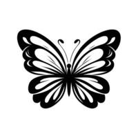 Schmetterling Silhouette Symbol. Clip Art Bild isoliert auf Weiß Hintergrund vektor