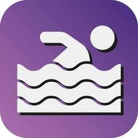 Schwimmen Vektor Glyphe Gradient Hintergrund Symbol zum persönlich und kommerziell verwenden.