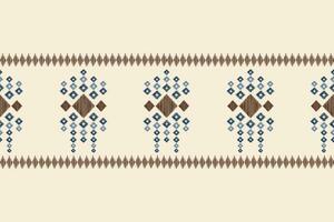 etnisk ikat tyg mönster geometrisk stil.afrikansk ikat broderi etnisk orientalisk mönster brun grädde bakgrund. abstrakt, vektor, illustration.textur, kläder, ram, dekoration, matta, motiv. vektor