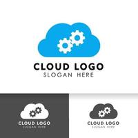 Service-Cloud-Tech-Icon-Design. Cloud-Vektorelement. Cloud-Symbol vektor