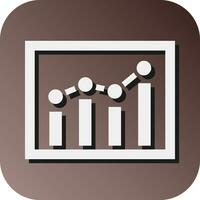 Bar Diagramm Vektor Glyphe Gradient Hintergrund Symbol zum persönlich und kommerziell verwenden.