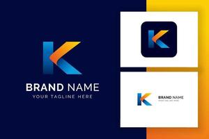 digitale buchstaben k-logo-vorlage. buntes Buchstabensymbol für Technologie vektor