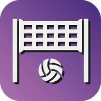 Strand Volleyball Vektor Glyphe Gradient Hintergrund Symbol zum persönlich und kommerziell verwenden.