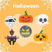 Halloween-Vektorillustration für die Halloween-Saison vektor