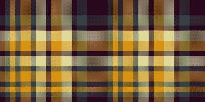 königlich Stoff Plaid Textur, Reich prüfen Muster Vektor. multi Hintergrund nahtlos Textil- Tartan im dunkel und Bernstein Farben. vektor