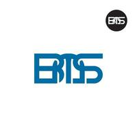 Brief bms Monogramm Logo Design vektor