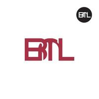Brief bml Monogramm Logo Design vektor
