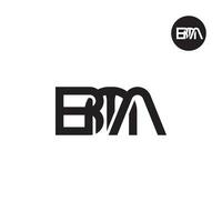 Brief bma Monogramm Logo Design vektor