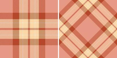 Tartan Plaid prüfen von Hintergrund Vektor Stoff mit ein nahtlos Muster Textur Textil.