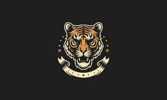 huvud tiger vektor illustration platt design