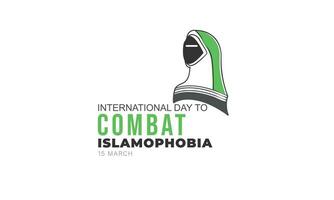 internationell dag till bekämpa islamofobi. bakgrund, baner, kort, affisch, mall. vektor illustration.