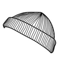 mössa hatt linje konst vektor illustration perfekt för vinter- falla design teman