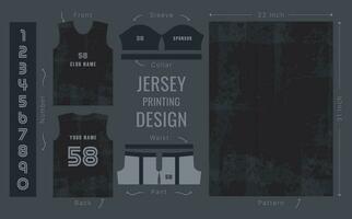 abstrakt Vektor Design zum Jersey Drucken. Hintergrund Muster zum Sport Mannschaft Jersey.