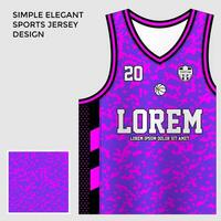 lila sublimering basketboll jersey mall vektor