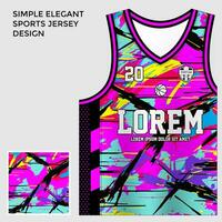 Neon- beschwingt abstrakt Basketball Sublimation Jersey vektor