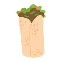 Mexikaner Rindfleisch Burrito Wraps Illustration vektor