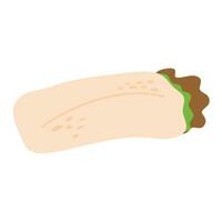 mexikansk nötkött biff burritos illustration vektor