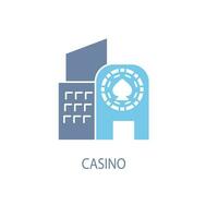 kasino byggnad begrepp linje ikon. enkel element illustration. kasino byggnad begrepp översikt symbol design. vektor