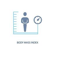 Körper Masse Index Konzept Linie Symbol. einfach Element Illustration.Körper Masse Index Konzept Gliederung Symbol Design. vektor