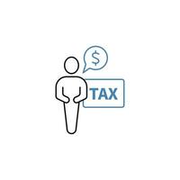 skattebetalare begrepp linje ikon. enkel element illustration. skattebetalare begrepp översikt symbol design. vektor