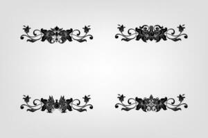 klassisch Barock Filigran Dekoration Ornament Jahrgang Blumen- Rand Stil Antiquität Kunst retro vektor