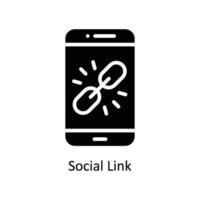 Sozial Verknüpfung Vektor solide Symbol Design Illustration. Geschäft und Verwaltung Symbol auf Weiß Hintergrund eps 10 Datei