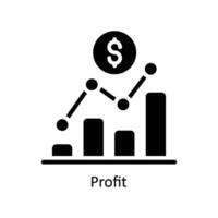 profitieren Vektor solide Symbol Design Illustration. Geschäft und Verwaltung Symbol auf Weiß Hintergrund eps 10 Datei