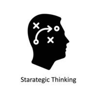 strategisch Denken Vektor solide Symbol Design Illustration. Geschäft und Verwaltung Symbol auf Weiß Hintergrund eps 10 Datei