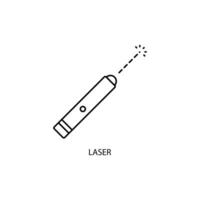 laser begrepp linje ikon. enkel element illustration. laser begrepp översikt symbol design. vektor