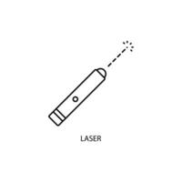 Laser- Konzept Linie Symbol. einfach Element Illustration. Laser- Konzept Gliederung Symbol Design. vektor