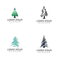 Weihnachtsbaum flach Symbol Wald oder Park einfaches Vektor-Natur-Bild-Design vektor