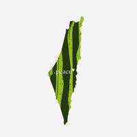 Illustration Vektor von Palästina Karte mit Wassermelone Muster perfekt zum drucken, usw