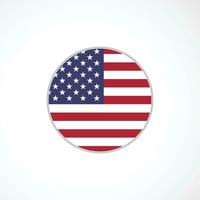 USA Flagge runden gestalten Vektor