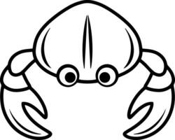 klotter under vattnet djur- krabba skiss gravyr hav liv vektor